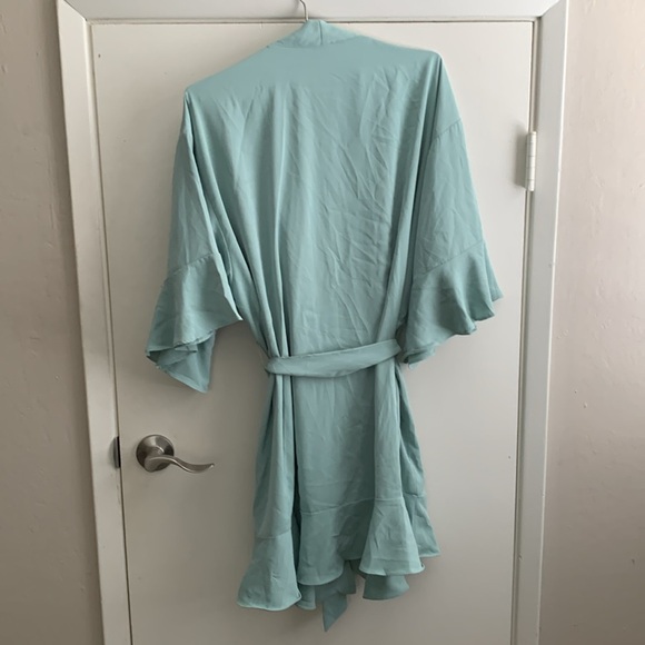 Birdy Grey Kenny Ruffle Sea Glass Belted Robe Size M/L - Picture 6 of 6